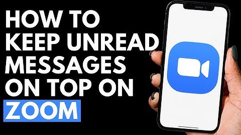 How To Keep Unread Messages On Top on Zoom in Android Mobile | Zoom Tutorial
