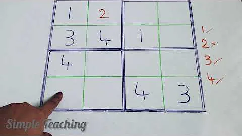 #sudoku #Teach your child solving 4*4 sudoku puzzle// #explained in detail and easy way.