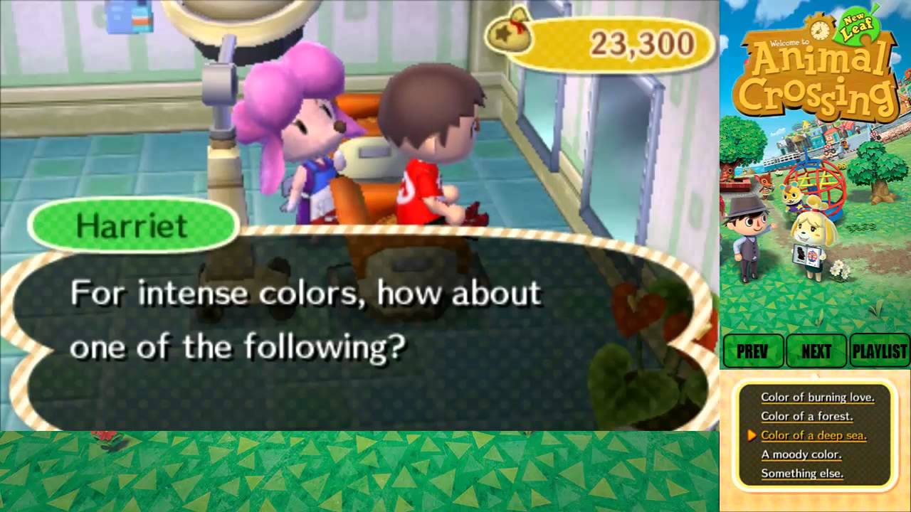 animal crossing new leaf change hair