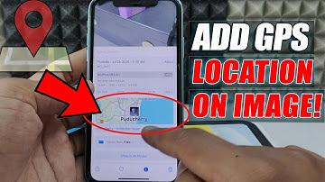 how to add gps location to photo on iphone?