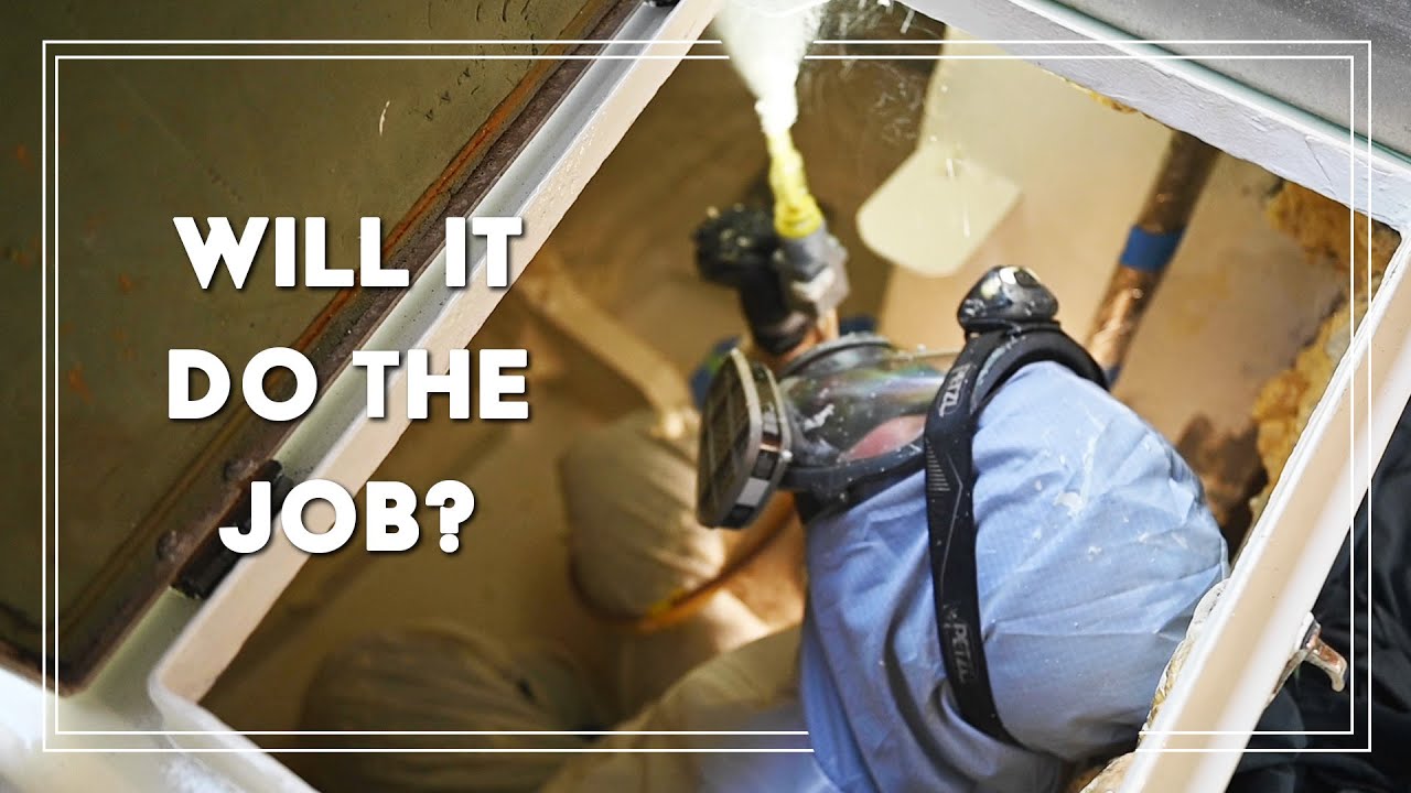 Are We Crazy for Doing This? DIY Spray Foam Insulation | Ch 5 E 99 | Steel Boat Restoration