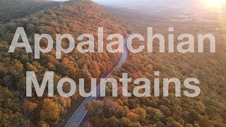 Bird&#39;s-eye view of the Appalachian Mountains in Fall