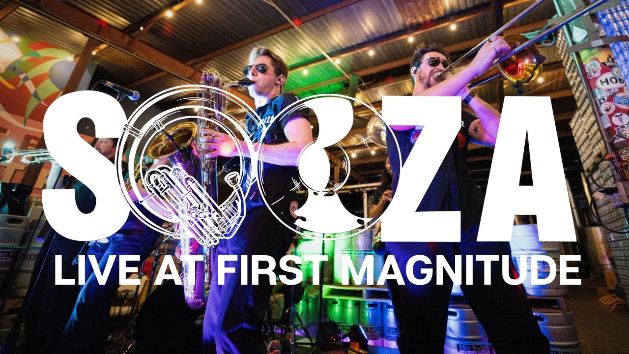 Watch Sooza Brass Band LIVE at First Magnitude Brewing | Undeniable Album Release Party (Full Set) on YouTube Watch Sooza Brass Band LIVE at First Magnitude Brewing | Undeniable Album Release Party (Full Set) on YouTube