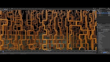 Procedural Pipeline Generator.  Blender geometry nodes experiment 17