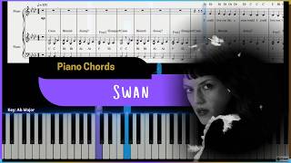Not For Radio - Swan | Easy Piano Chords accompaniment Tutorial for Beginners with Sheet Music