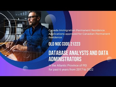 Old NOC 21223 Database analysts and data administrators Approved for Canadian PR in PEI 2017-2022