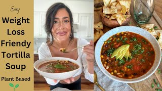 Easy Lime Tortilla Soup Plant Based Weight Loss Friendly