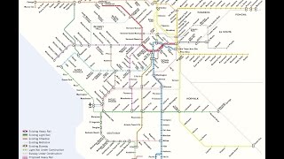 Los Angeles metro rail station map of the future