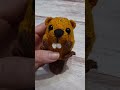 How to Knit a Tiny Beaver Keychain 🦫 | Quick Knitting Pattern #shorts
