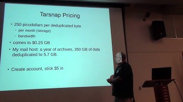 Tarsnap talk by Michael W. Lucas