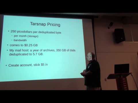 Tarsnap talk by Michael W. Lucas