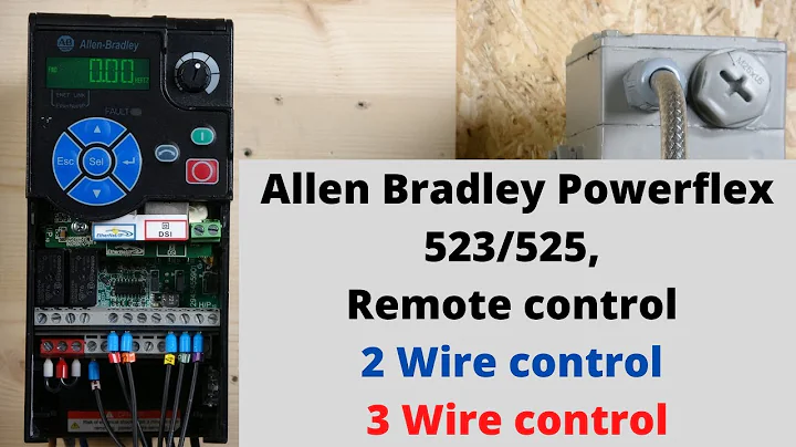 Allen Bradley Powerflex 523/525, remote control, 2 Wire control, 3 Wire control. (English)
