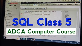 ADCA Computer Course in Assamese| SQL Class 5