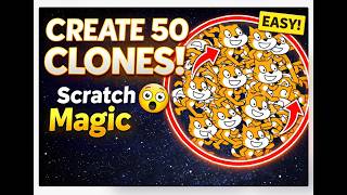 Scratch Cloning Tutorial 🚀   Create 50 Moving Sprites with Random Positions