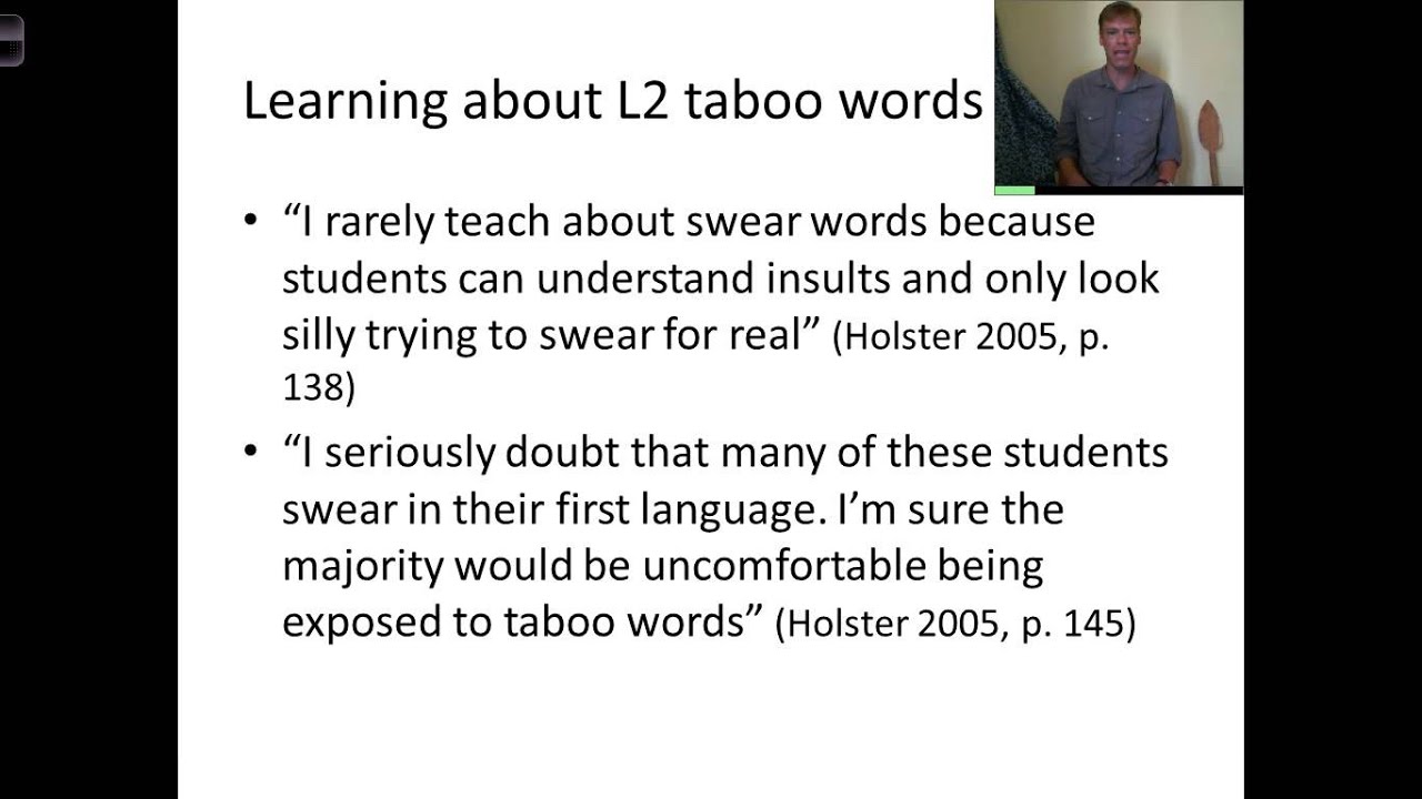 Second Language Swearing: Learning