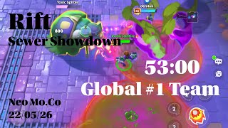 Neo Mo.Co Sewer Showdown 53.00 Global #1 team (Season 1 day 2)