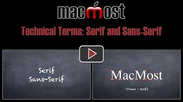 Technical Terms: Serif and Sans-Serif (#1710)