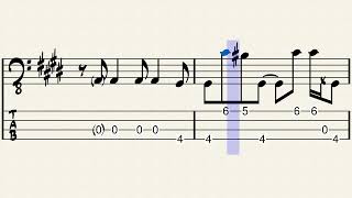 Red clay – Freddie Hubbard RED_CLAY bass transcript 2