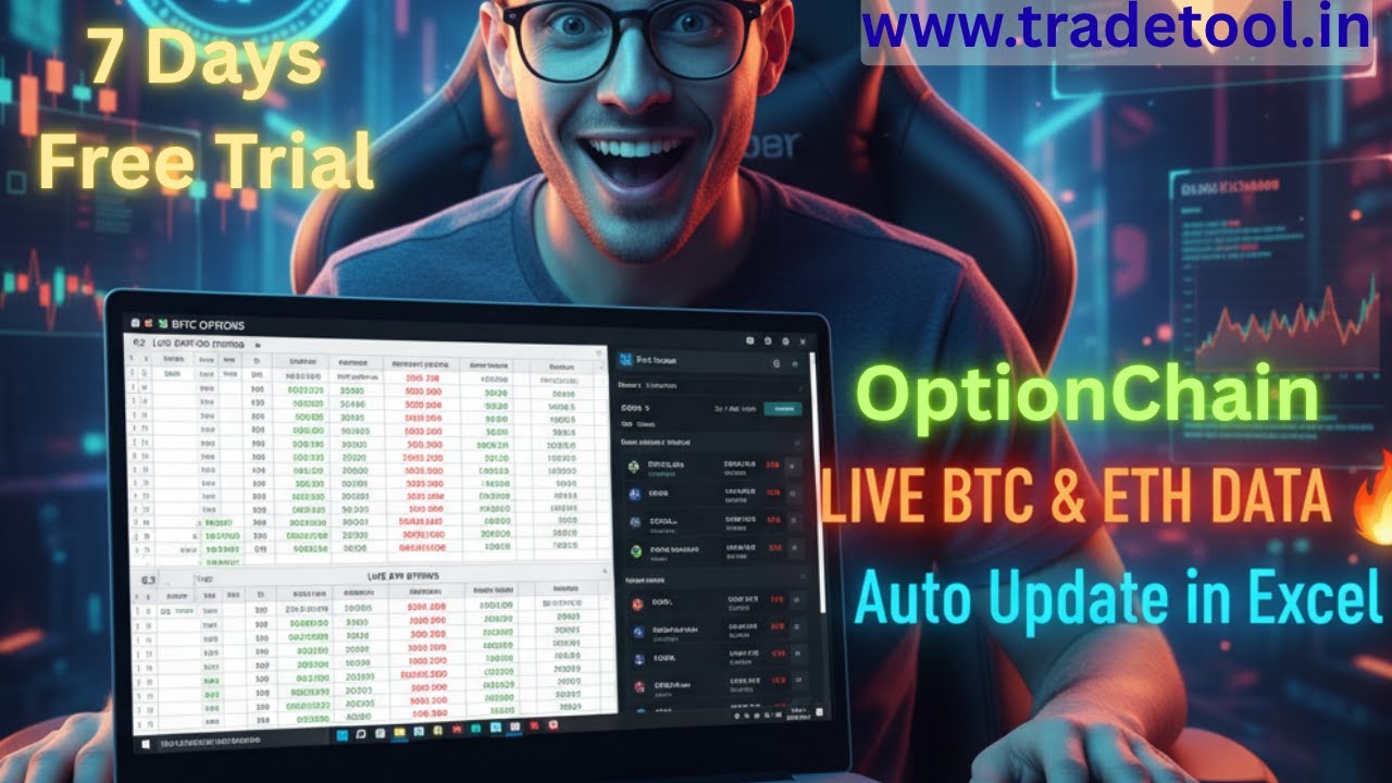 BTC & ETH का Live Option Data अब Excel में  | Delta Exchange Auto Update Tool.