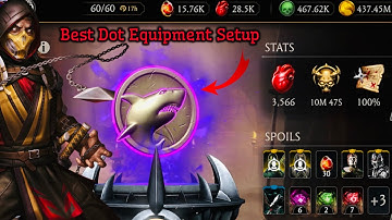 MK11 Scorpion Best “Dot” Equipment Setup & Talent for Khaotic Krypt | Mortal Kombat Mobile Gameplay