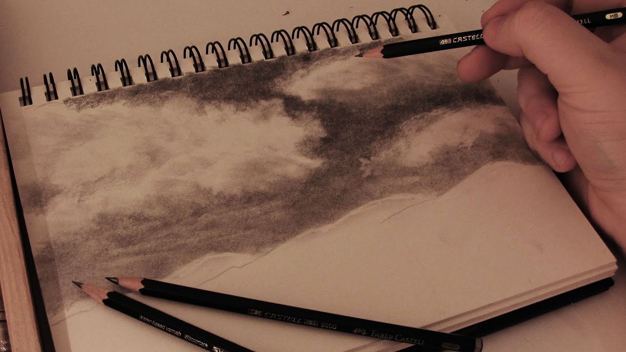 ⁣How to Draw Realistic Clouds - Full length tutorial w/ commentary