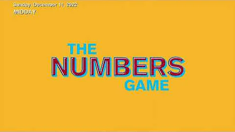 Midday Drawing: Sunday, December 11, 2022