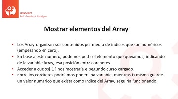 Curso Javascript U2·11 - Manipular los elementos del Array