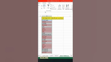 Find And Remove Duplicates,,,#excel #excelshorts