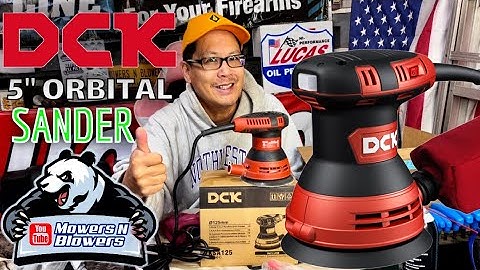 DCK 3.0 AMP 5” Corded Palm Random Orbital Sander 6 Variable Speeds 12,000 OPM w/10pc Sandpaper Disks