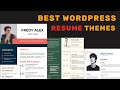 10 best wordpress resume themes to create a personal portfolio  resume website