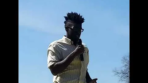 Steven Grady, Jr. Doing poetry at Mamie Hicks Park