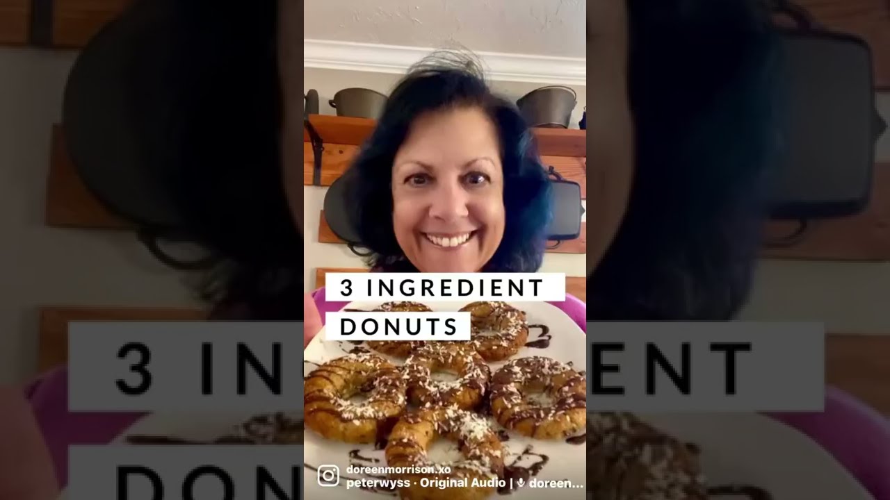 3 Ingredient Donuts! Just Oatmeal , Bananas and Baking soda. Healthy, Delish and kid Friendly!