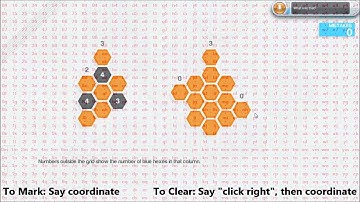 Hexcells voice-controlled, using Voice Finger