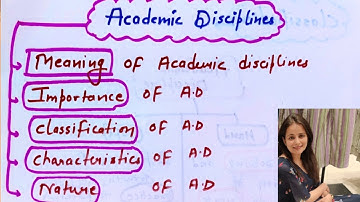 Academic Disciplines Meaning, Characteristics,Nature, Importance and classification/B.Ed. Notes