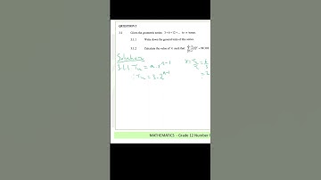 Geometric Series - short : Mathematics Grade 12 Sequence and Series  #maths  #grade12maths