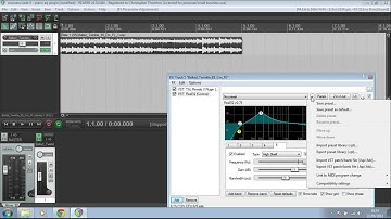 Coursera Introduction To Music Production Assignment 5 - Configuring an EQ Plugin - Reaper
