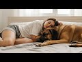 Live Now ! Girl & Dog Sleeping Peacefully with Relaxing Music & Rain Sounds