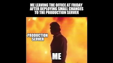 Deploying to the production on Friday  #developermemes #programmerhumor #coder #programmer