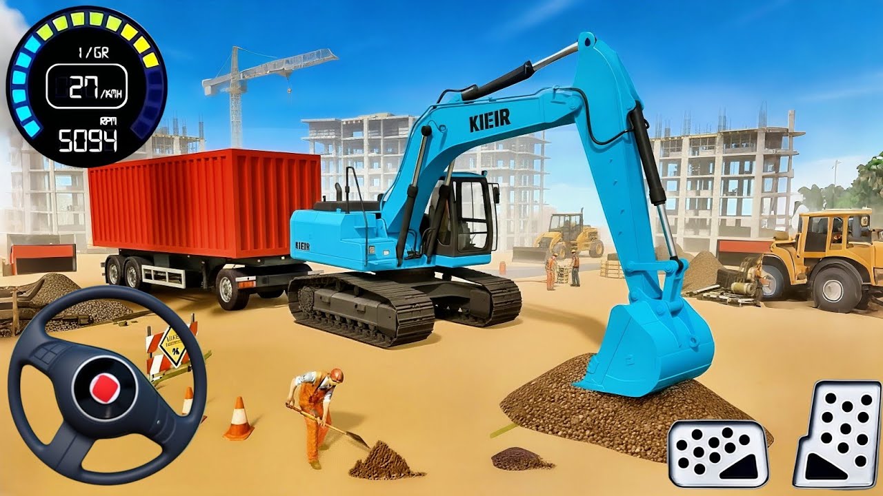 Real JCB Excavator Construction Simulator 3D – Heavy Machine Driving Game (Android Gameplay)