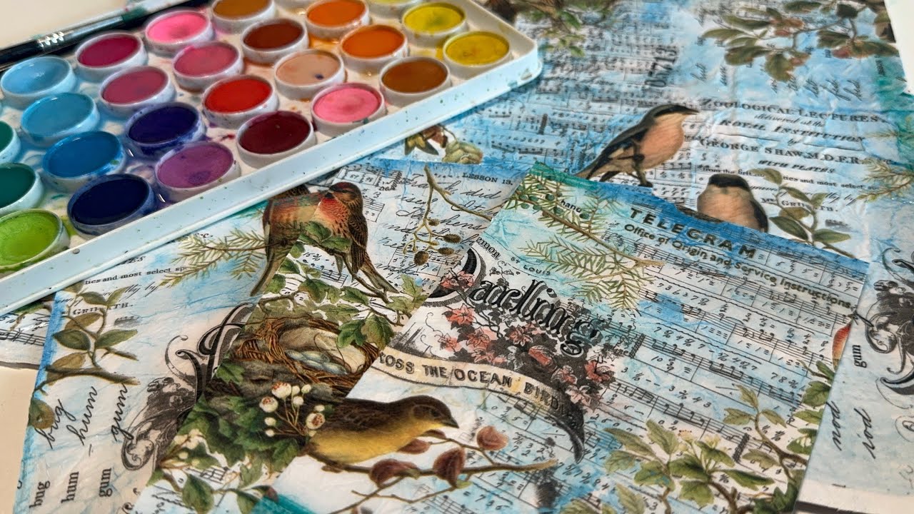 Let’s use Tim holtz collage paper on fabric and paper