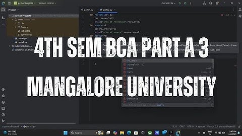 4th sem BCA Part A 3| PYTHON LAB |Mangalore university |#mangaloreuniversity #bca #lab #python