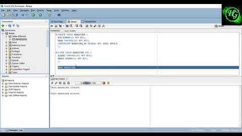 Cara Membuat Table Di ORACLE SQL DEVELOPER