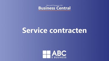 Service contracts - Microsoft Dynamics 365 Business Central
