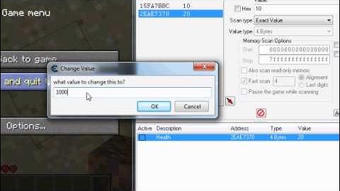 Hacking Health in Minecraft with Cheat Engine [Voice + Video Tutorial]
