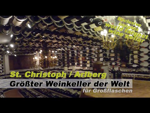 World's largest wine cellar for large bottles in St. Christoph - Arlberg