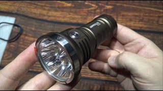 Astrolux EC07 Flashlight Kit Review! (Six P50 LEDs, 13,000 Lumens, Warm/Cool White, Laser!)