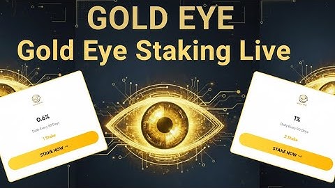Gold Eye Staking Live | How to Stake Gold Eye shares | GoldEye Staking Guide 
