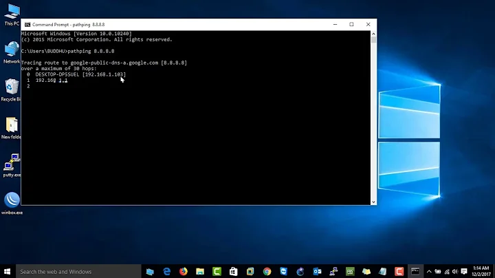 Windows 10, 8, 7 Pathping command