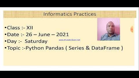 Class XII Informatics Practices 26 06 2021 By Mr  Praveen Singh