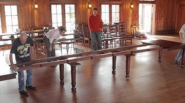Long Extension Table (21 feet long) built by Osborne Wood Products and Hartford House